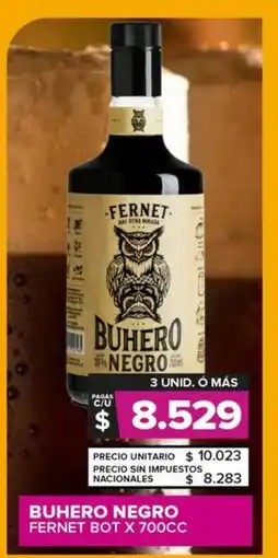 Carrefour Maxi Buhero fernet negro bot oferta