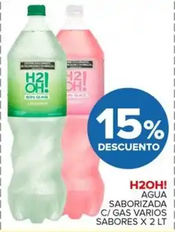 Carrefour Maxi H2oh! agua saborizada c/ gas varios sabores oferta