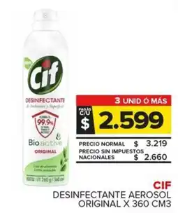 Carrefour Maxi Cif desinfectante aerosol original oferta