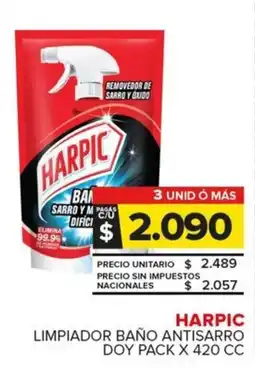 Carrefour Maxi Harpic limpiador baño antisarro doy pack oferta
