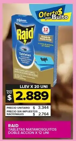 Carrefour Maxi Raid tabletas matamosquitos doble accion oferta