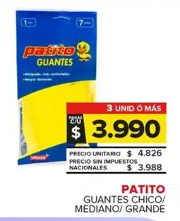 Carrefour Maxi Patito guantes chico/ mediano/ grande oferta