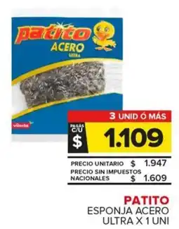 Carrefour Maxi Patito esponja acero ultra oferta