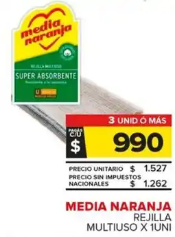 Carrefour Maxi Media naranja rejilla multiuso oferta