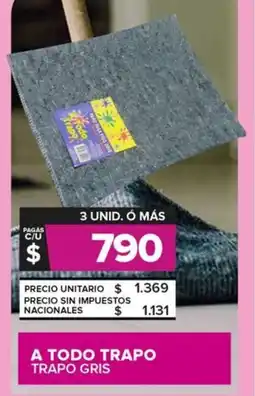 Carrefour Maxi A todo trapo trapo gris oferta