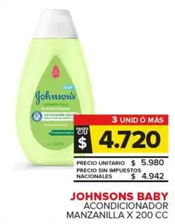Carrefour Maxi Johnsons baby acondicionador manzanilla oferta