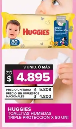 Carrefour Maxi Huggies toallitas humedas triple proteccion oferta