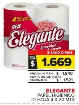 Carrefour Maxi Elegante papel higienico d/hoja oferta
