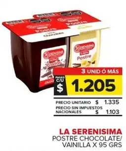 Carrefour Maxi La serenisima postre chocolate/ vainilla oferta