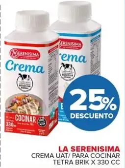 Carrefour Maxi La serenisima crema uat/ para cocinar tetra brik oferta