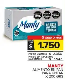 Carrefour Maxi Manty alimento en pan para untar oferta