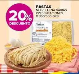 Carrefour Maxi Pastas no rellena varias presentaciones oferta