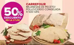 Carrefour Maxi Carrefour milanesas de peceto/ pollo/cerdo congelada oferta