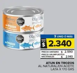 Carrefour Maxi Atun en trozos al natural/en aceite lata oferta