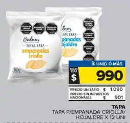 Carrefour Maxi Tapa p/empanada criolla/ hojaldre oferta