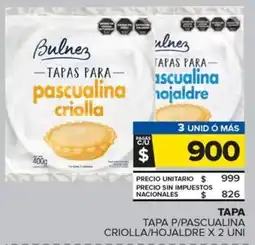 Carrefour Maxi Tapa p/pascualina criolla/hojaldre oferta