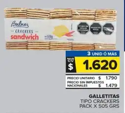 Carrefour Maxi Galletitas tipo crackers pack oferta