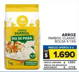 Carrefour Maxi Arroz parboil classic bolsa oferta