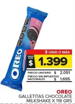 Carrefour Maxi Oreo galletitas chocolate milkshake oferta