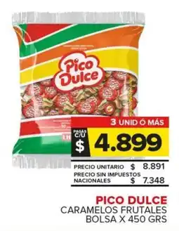 Carrefour Maxi Pico dulce caramelos frutales bolsa oferta