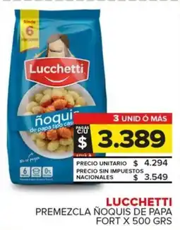 Carrefour Maxi Lucchetti premezcla noquis de papa fort oferta