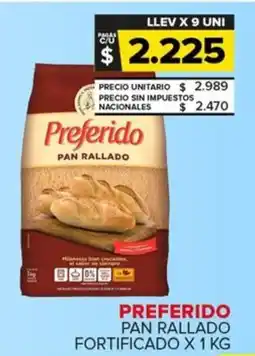 Carrefour Maxi Preferido pan rallado fortificado oferta