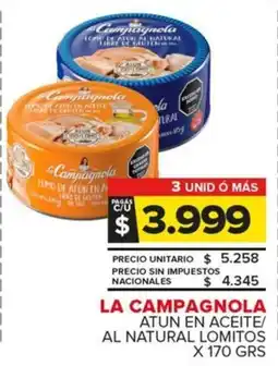 Carrefour Maxi La campagnola atun en aceite/ al natural lomitosi oferta
