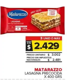 Carrefour Maxi Matarazzo lasagna precocida oferta