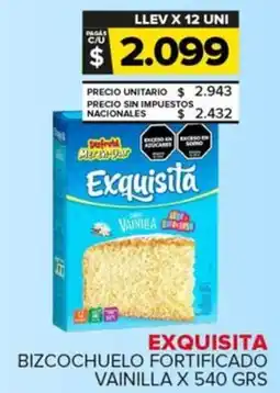 Carrefour Maxi Exquisita bizcochuelo fortificado vainilla oferta