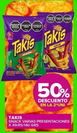 Carrefour Maxi Takis snack varias presentaciones oferta