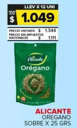 Carrefour Maxi Alicante oregano sobre oferta