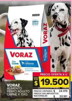 Carrefour Maxi Voraz alimento perro adulto carne oferta