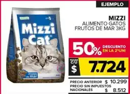 Carrefour Maxi Mizzi alimento gatos frutos de mar oferta