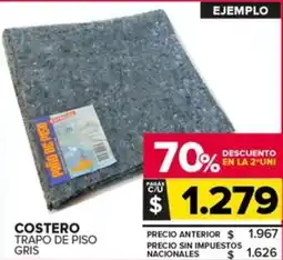 Carrefour Maxi Costero trapo de piso gris oferta