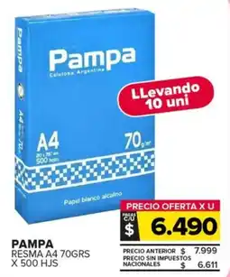 Carrefour Maxi Pampa resma A4 oferta