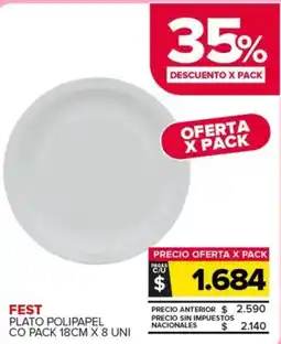 Carrefour Maxi Fest plato polipapel co pack oferta
