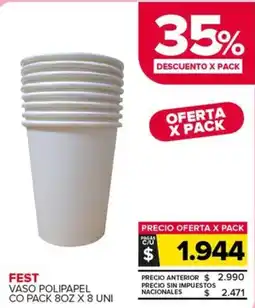 Carrefour Maxi Fest vaso polipapel co pack oferta