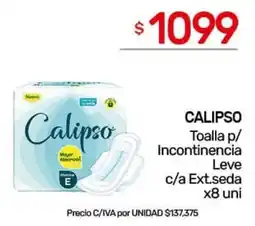 Nini Mayorista Calipso toalla p/ incontinencia leve c/a ext.seda oferta