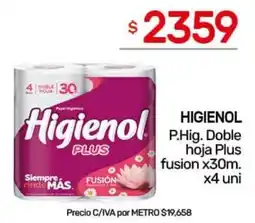 Nini Mayorista Higienol p.hig. doble hoja plus fusion oferta
