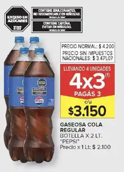 Carrefour Pepsi gaseosa cola regular botella oferta