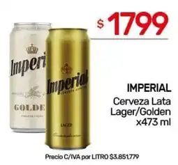 Nini Mayorista Imperial cerveza lata lager/golden oferta