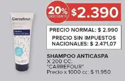 Carrefour Carrefour shampoo anticaspa oferta