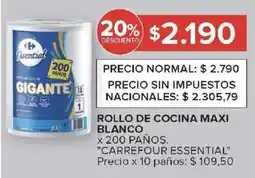 Carrefour Carrefour essential rollo de cocina maxi blanco oferta