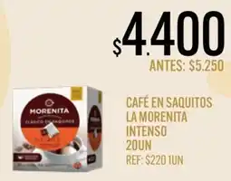 Supermercados Todo La morenita café en saquitos intenso oferta