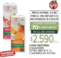 Carrefour Carrefour extra jugo natural v/sabores tetra brick oferta