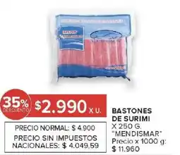 Carrefour Mendismar bastones de surimi oferta