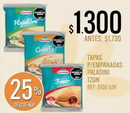 Supermercados Todo paladini tapas p/empanadas oferta