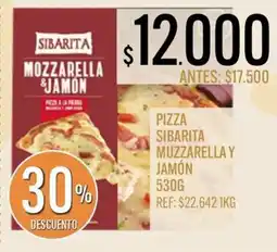 Supermercados Todo Sibarita pizza muzzarella y jamón oferta