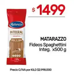 Nini Mayorista Matarazzo fideos spaghettini integral oferta