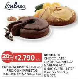 Carrefour Bulnez rosca de chocolate/ limón/naranja/ marmolada oferta